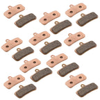 Set of brake pads on a white background