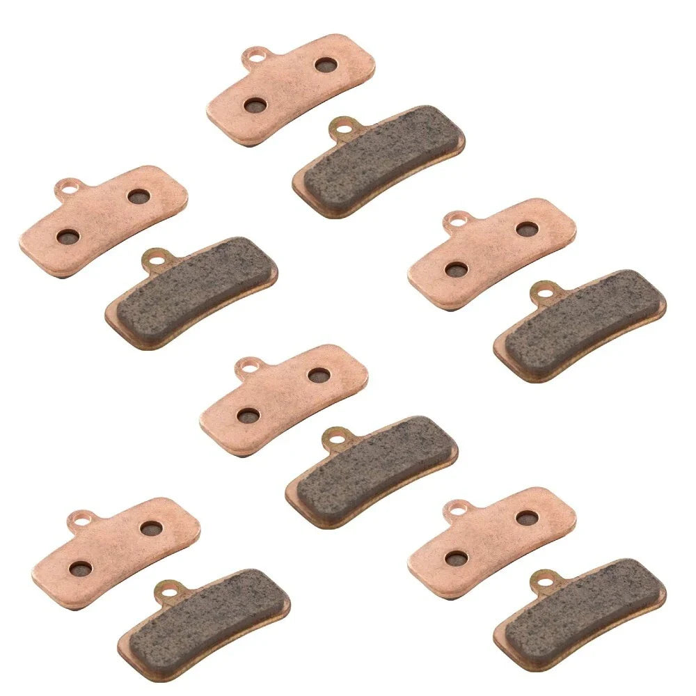 Set of brake pads on a white background