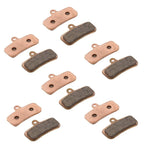 Set of brake pads on a white background