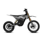 Black and gray dirt bike with 'Strike' branding on a white background