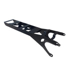 Black metal bracket on a white background