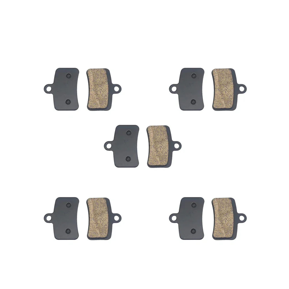 Set of brake pads on a white background