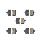 Set of brake pads on a white background