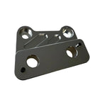 Metal bracket with multiple holes on a white background